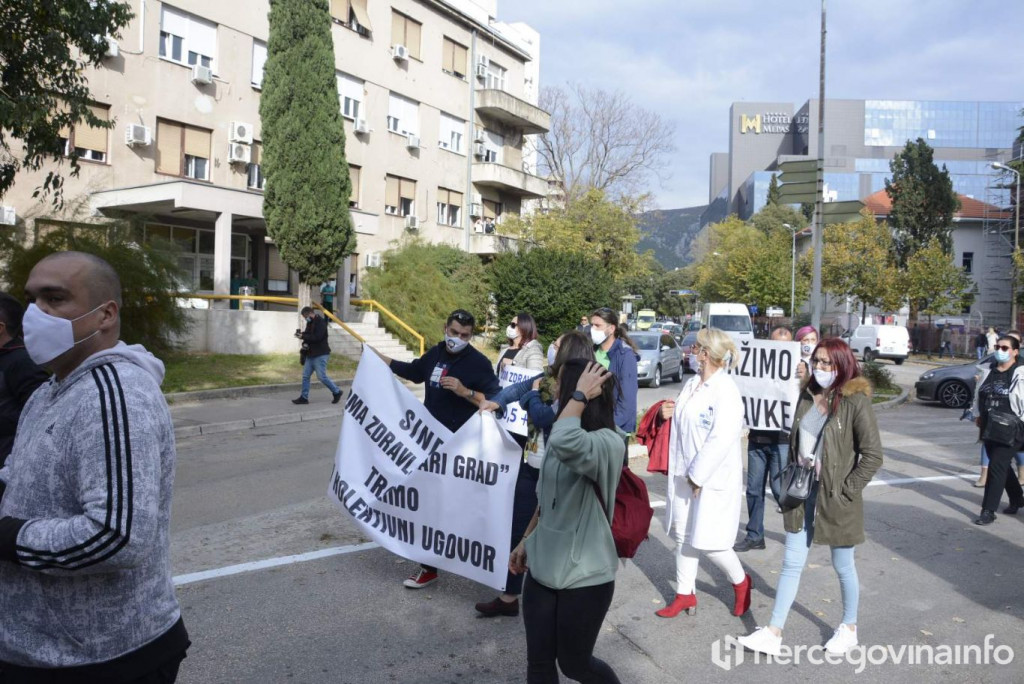 Prosvjedna šetnja sindikati zdravstveni djelatnici