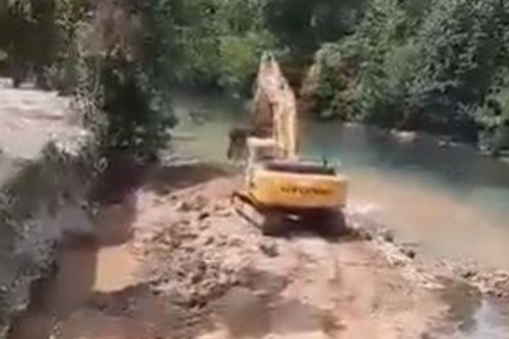 Buna kod Mostara, bager, radovi, Buna