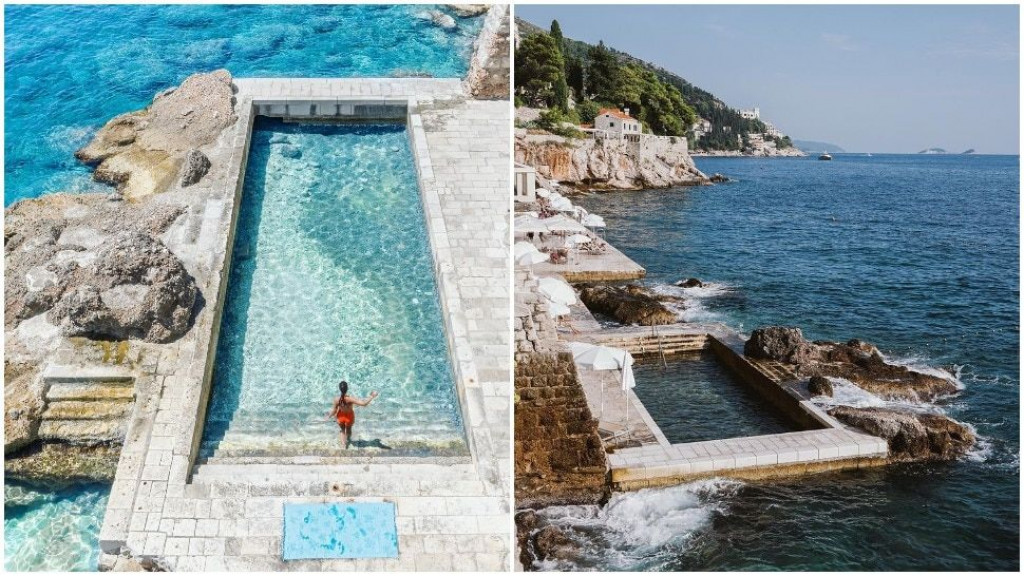 ljeto, bazen, Dubrovnik, Hotel Excelsior, plaža