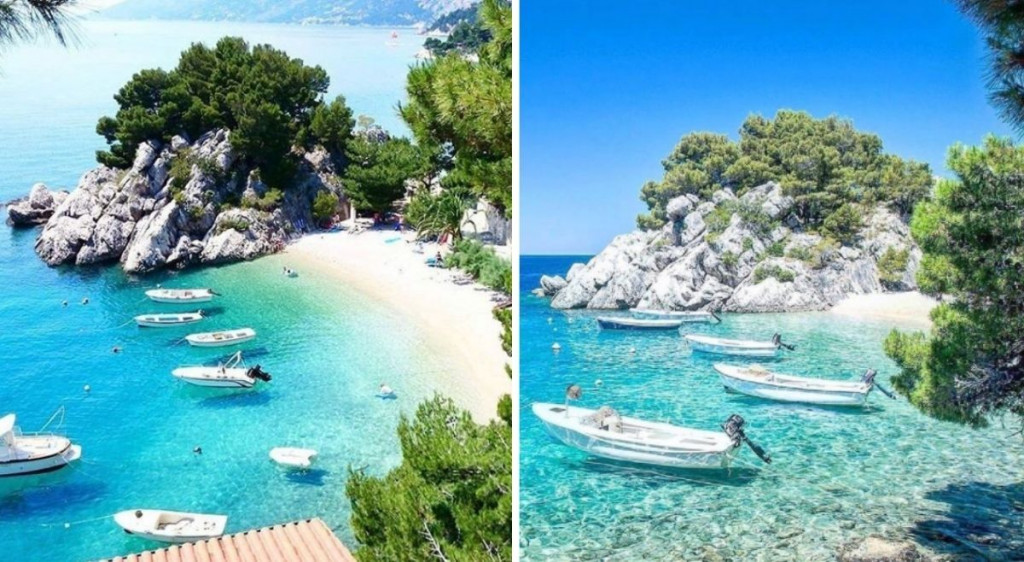 ljeto, more, plaža, Brela, Puta Rata