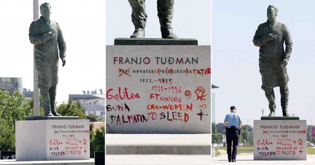 Išarani spomenik Franje Tuđmana