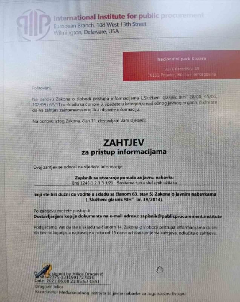 Kozara, Nacionalni park