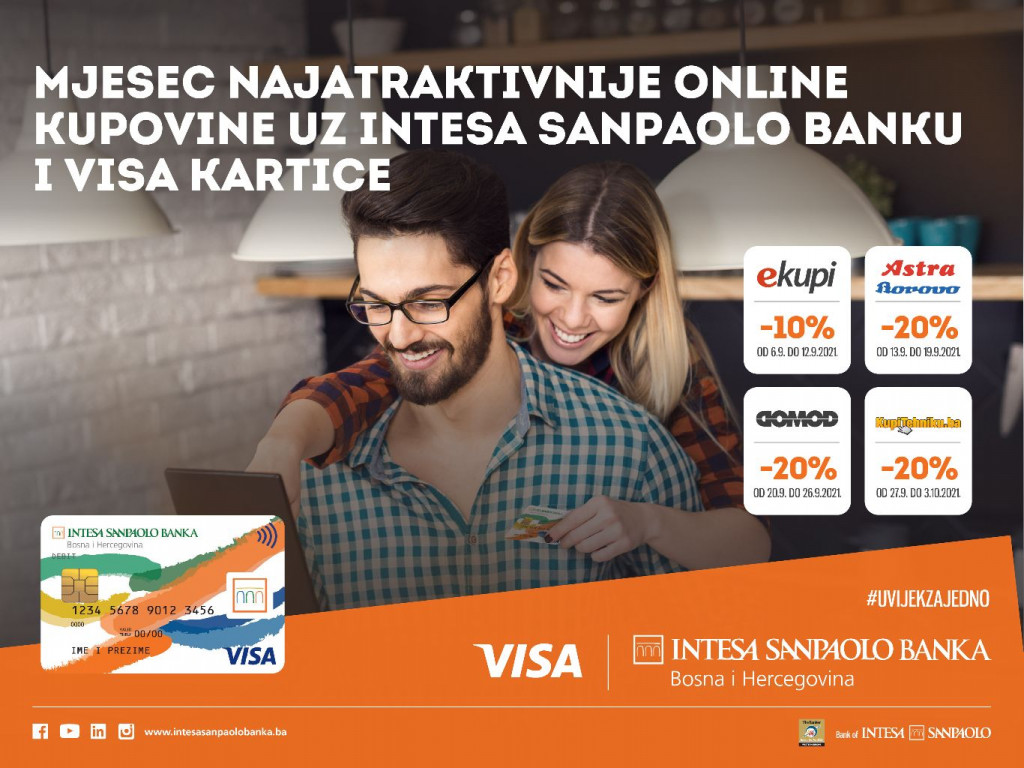 Kupi Tehniku, popusti, online kupovina, ekupi, Borovo, Domod, astra, plaćanje visa karticama, Visa kartice, Intesa Sanpaolo Banka