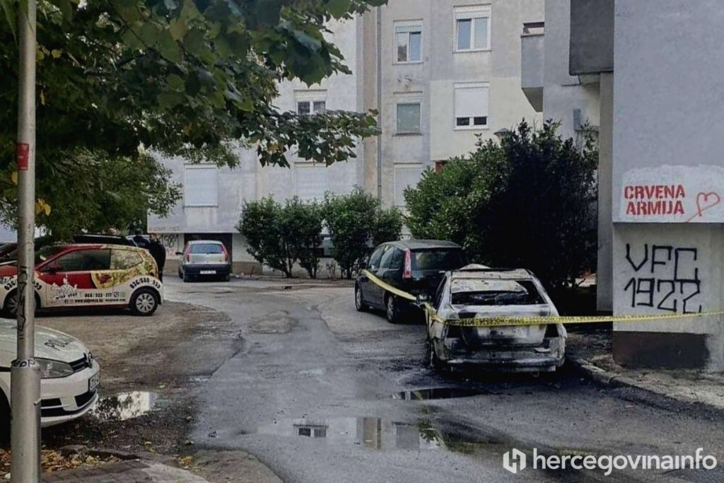 MUP HNŽ, izgorio automobil, Mostar