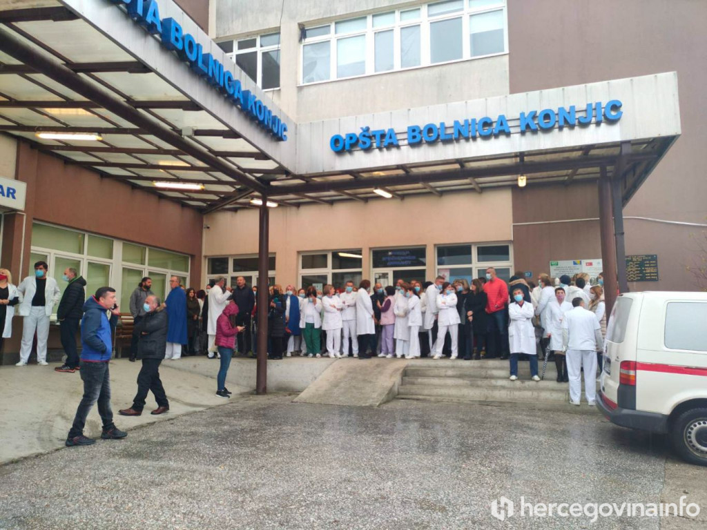 štrajk, zdravstveni djelatnici, Konjic