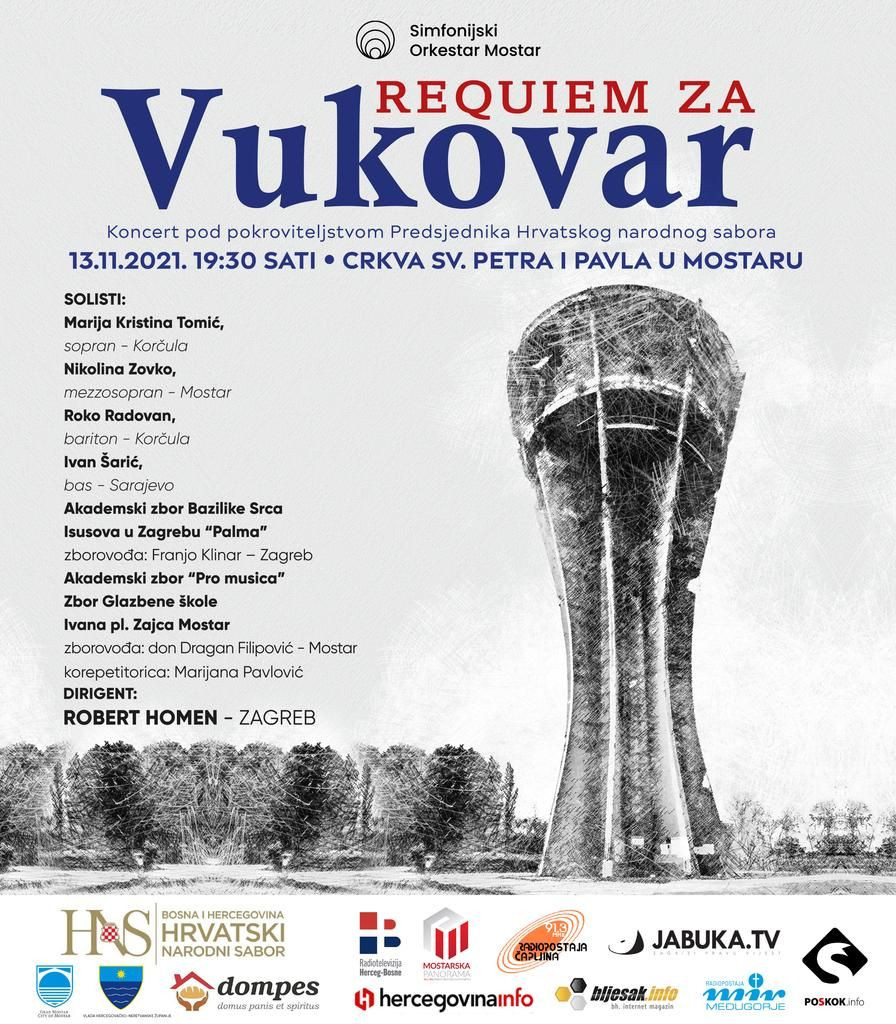 Requiem za Vukovar, Simfonijski orkestar Mostar, Mostar, koncerti, koncert, crkva sv.Petra i Pavla, Vukovar, Obljetnica pada grada Vukovara