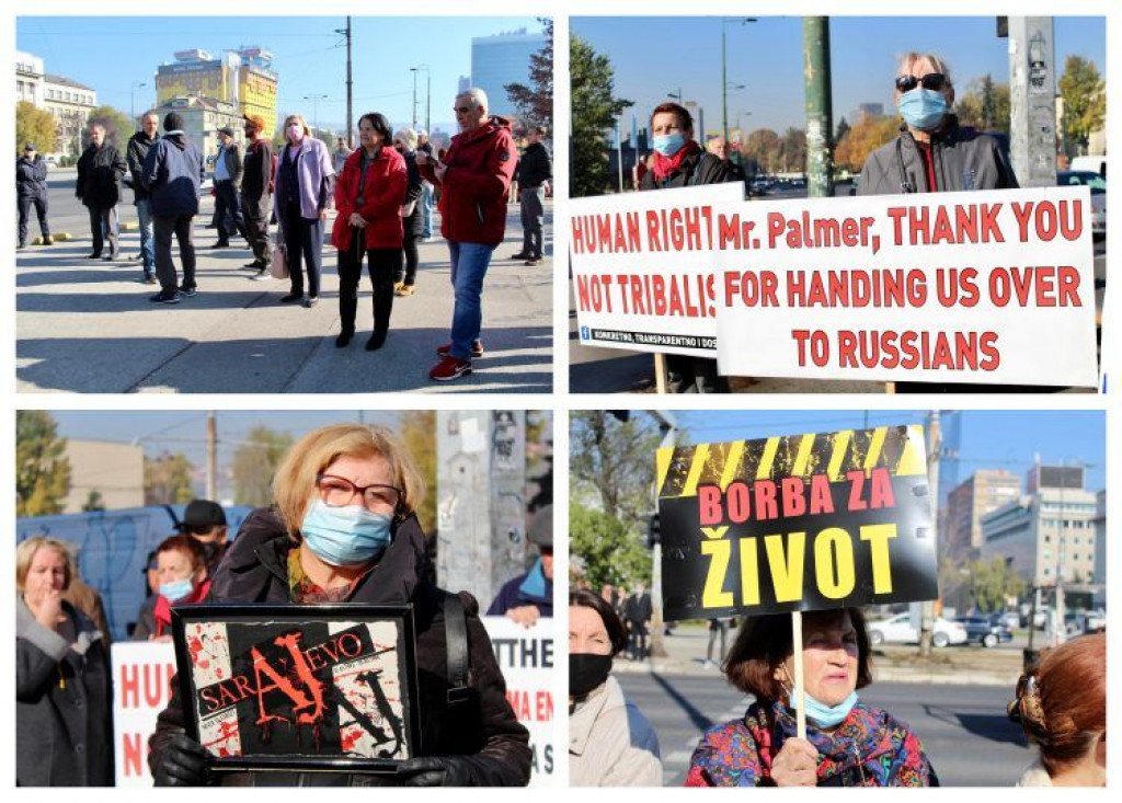 prosvjedi, Veleposlanstvo SAD, Sarajevo