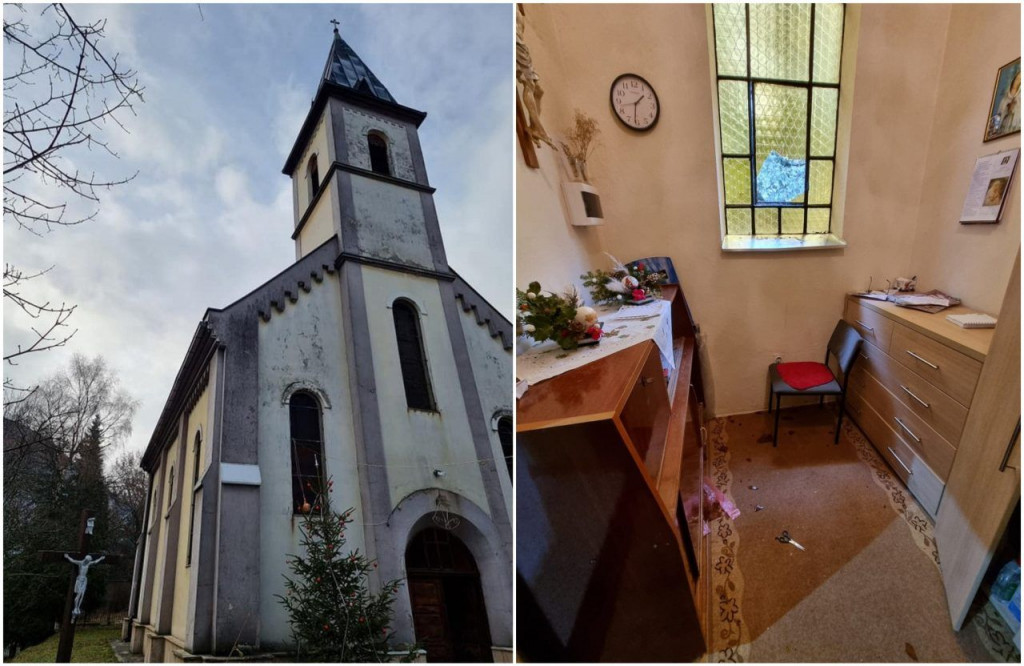 katolička crkva, Bosna i Hercegovina, Bosna, vareš, oštećena crkva
