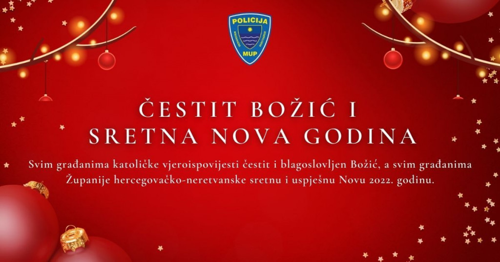 MUP HNŽ, čestitka, HNŽ