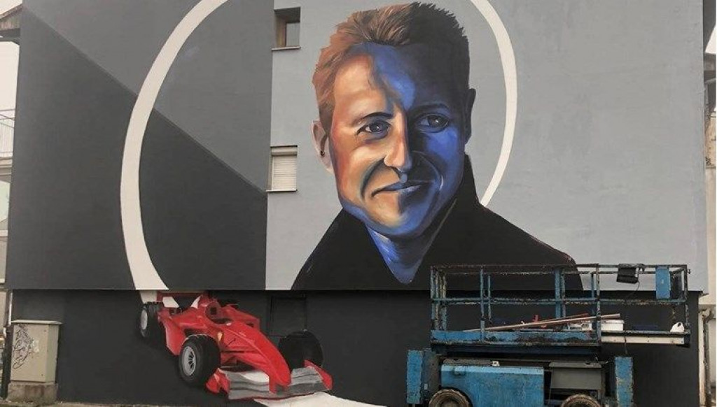 Michael Schumacher, Sarajevo, grafit, rat