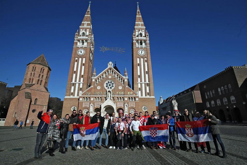 Hrvatska i Srbija Szeged navijači rukomet