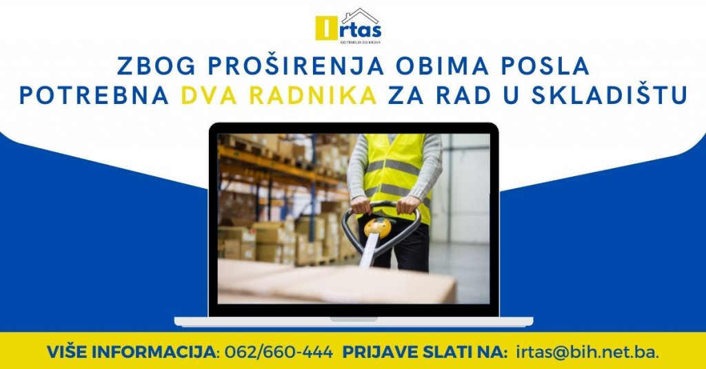 irtas doo, irtas, Mostar, SKALDIŠTAR, posao, oglas za posao 