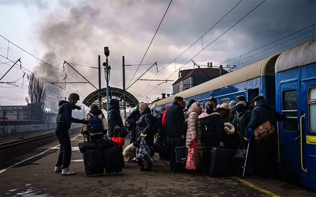 Ukrajina izbjeglice vlak
