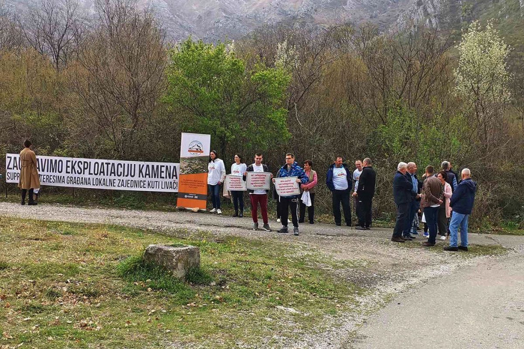 Kamenolom Kuti Livač prosvjed