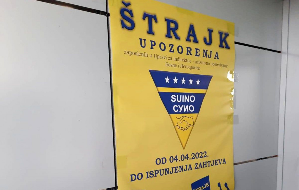 Štrajk upozorenja UNO BiH 2022