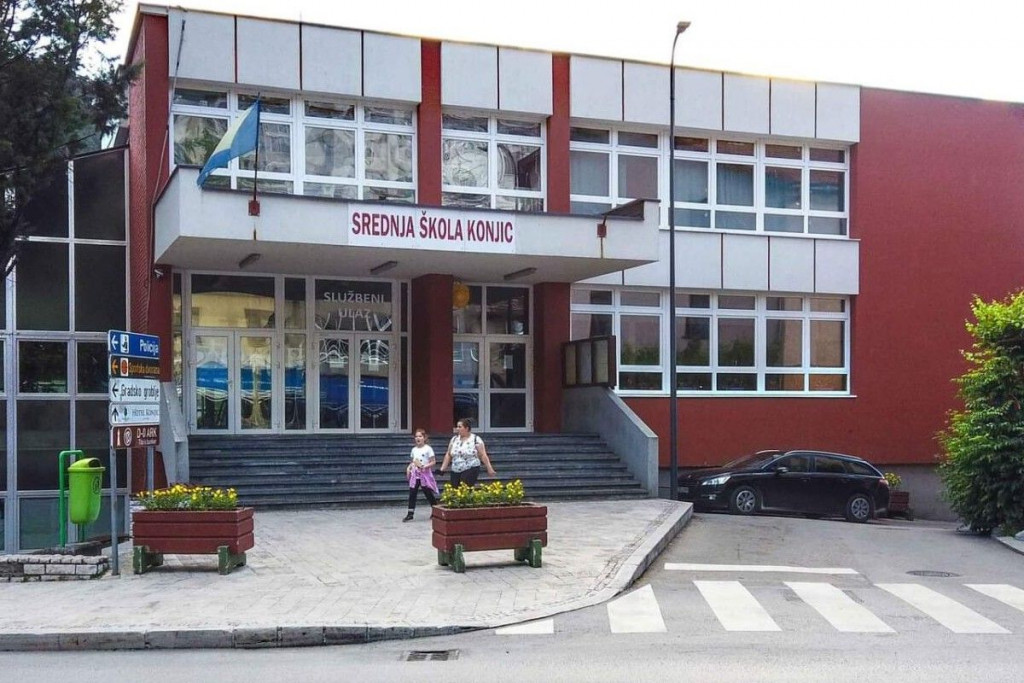 dojava o bombi,lažna dojava,srednja škola Konjic