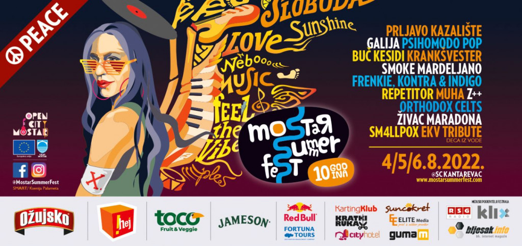 Mostar,Mostar Summer Fest,zanimljivosti