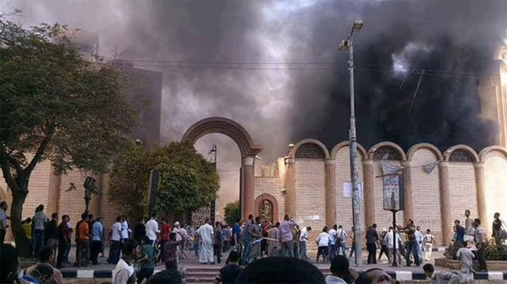 Požar crkva Giza Egipat