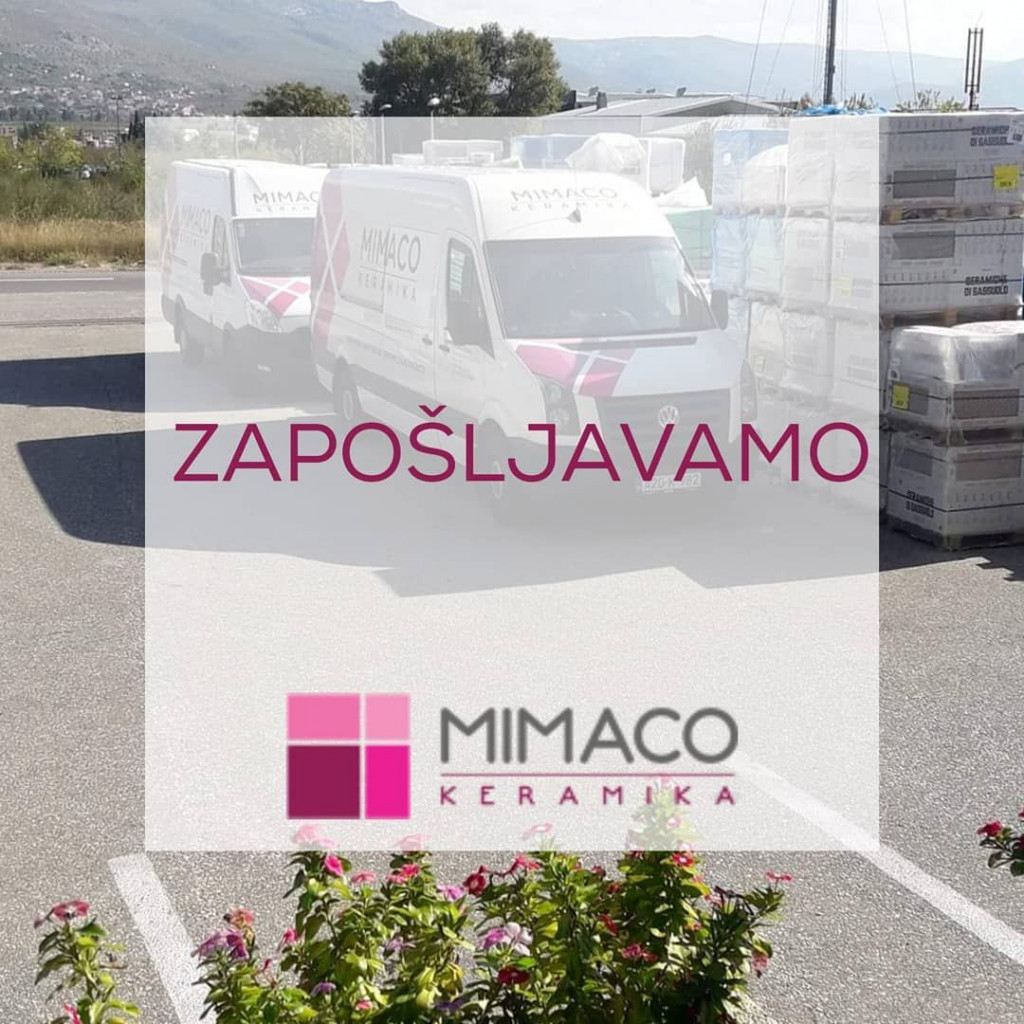 natječaj za posao,zidar,vodoinstalater,dostavljač,Građevinar,posao u građevini,posao dostavljača,keramika,mimaco,renoviranje kupaonica,mimaco keramika