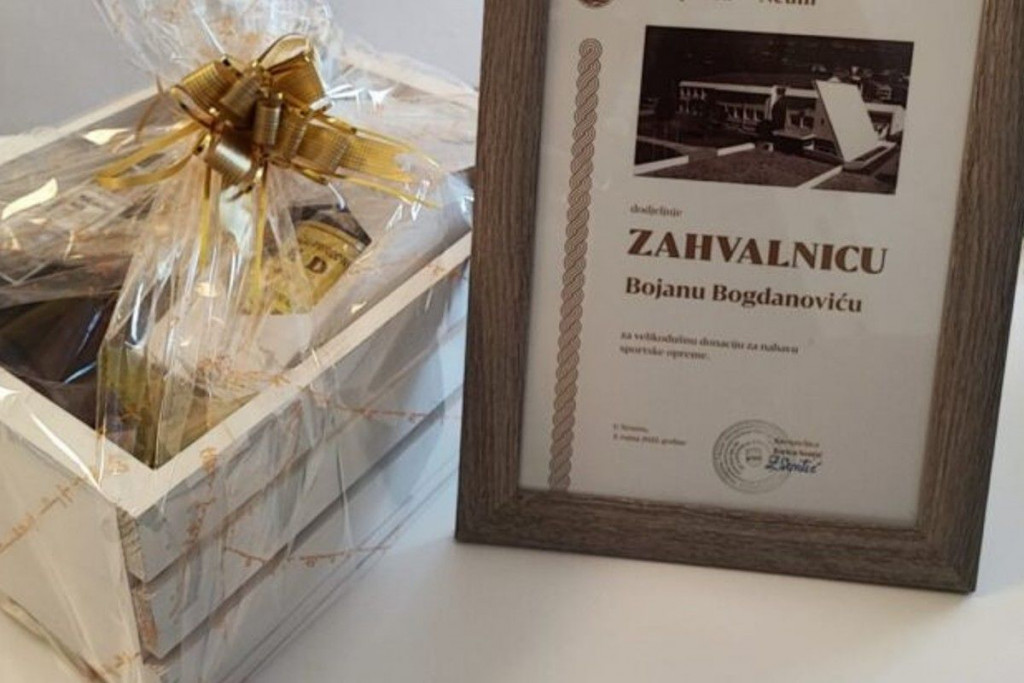 Zahvalnica Bojanu Bogdanoviću