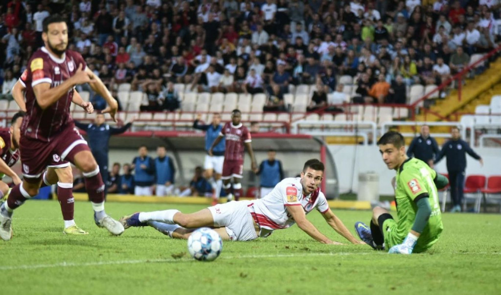 Povratnik Mario Ćuže zabio za vodstvo Zrinjskog nakon sjajne akcije i asistencije Nemanje Bilbije