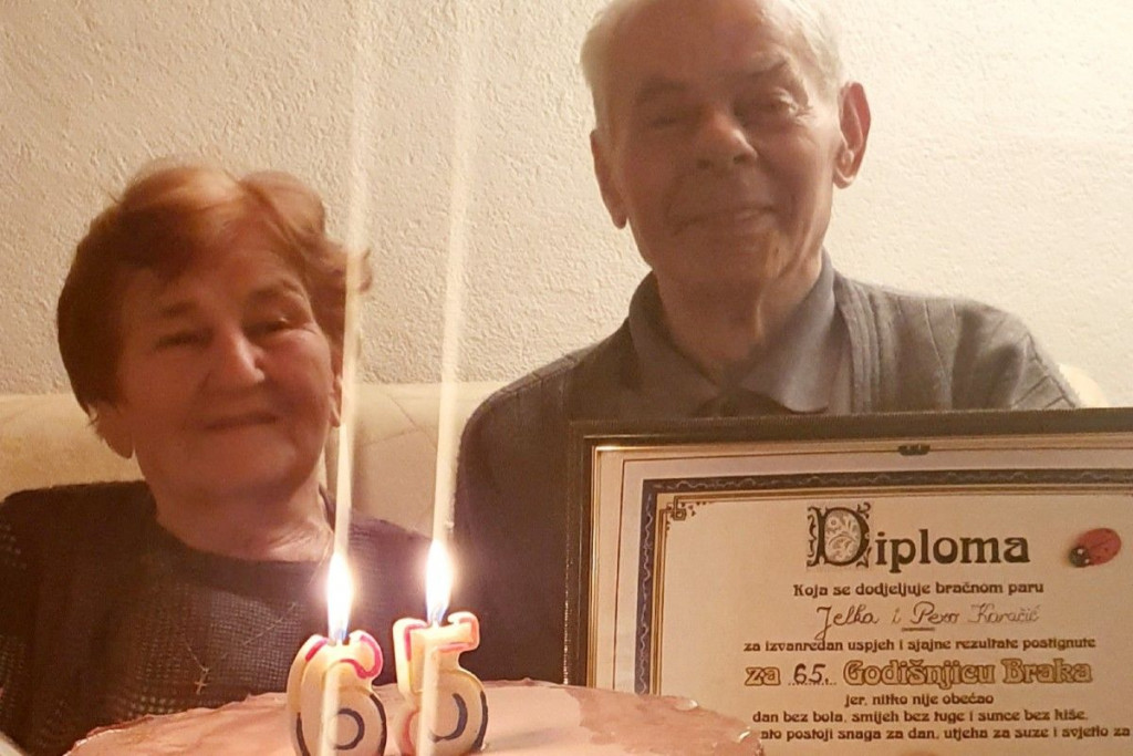Pero i Jelka Karačić 65 godina braka