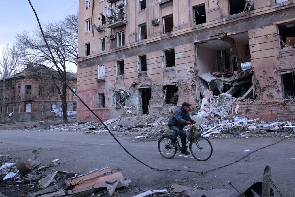 Mariupolj Ukrajina ruševina