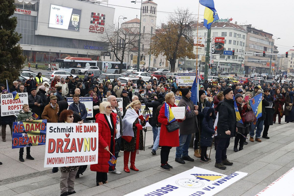 Prosvjed u Sarajevo ne damo BiH
