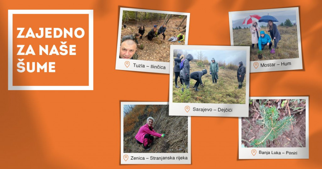Intesa Sanpaolo Banka,akcije pošumljavanja,ŠGD Šume Hercegovačko-neretvanske