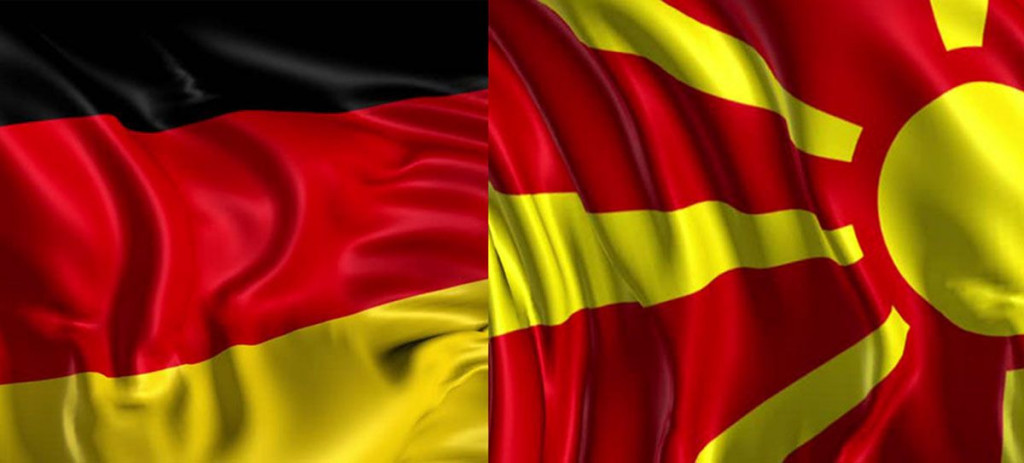 Zastave Njemačke i Makedonije