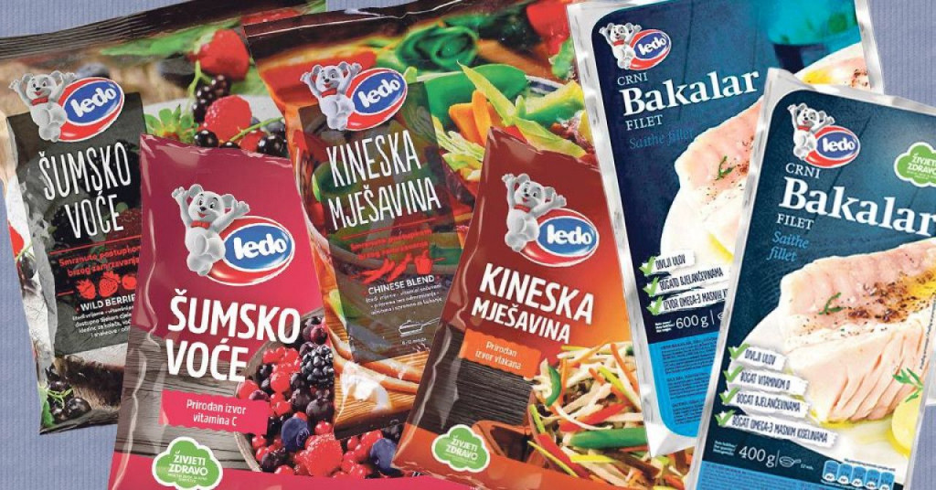 Ledo zamrznuto povrće