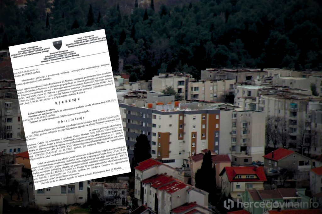 Bijeli Brijeg zgrada Joks ponovno postupak 