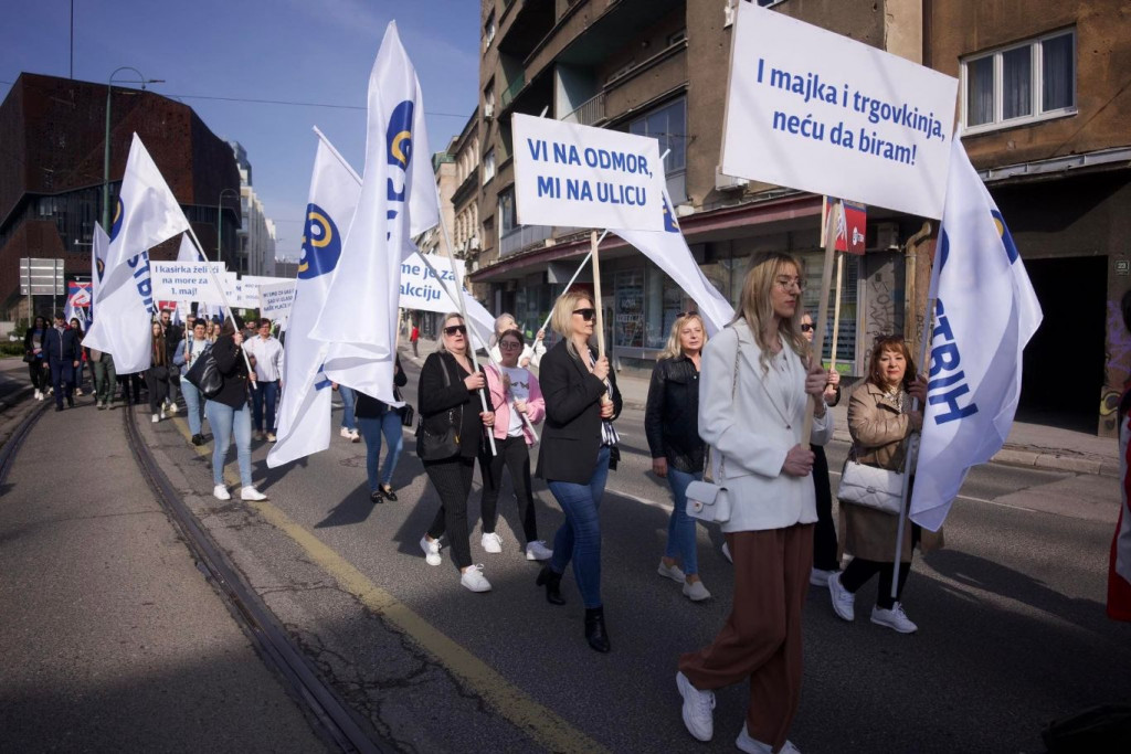 prosvjed radnika u Sarajevu