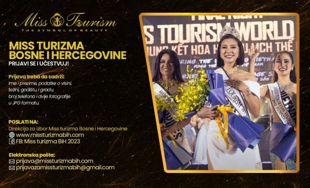 Izbor za Miss turizma BiH,Miss turizma Bosne i Hercegovine,online prijava