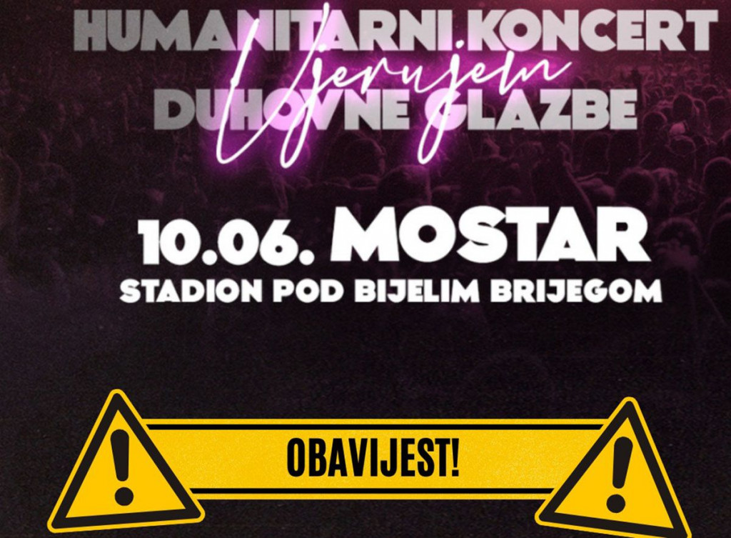 Obavijest koncert udruge Otac