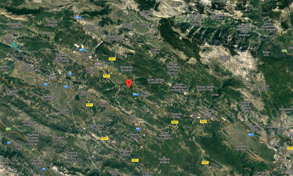 Posušje potres mapa