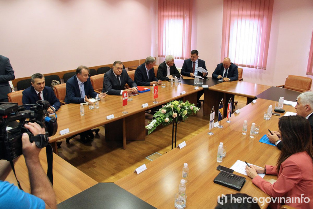 Sastanak Dragan Čović, Nermin Nikšić i Milorad Dodik