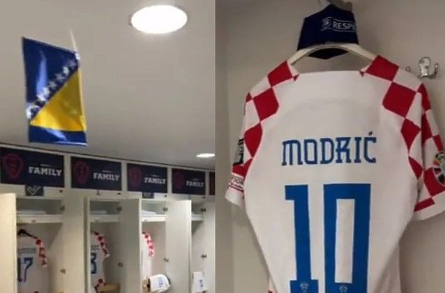 Zastava BiH u svlačionici