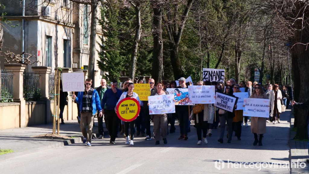 Prosvjed sindikata Mostar 20.02.2024