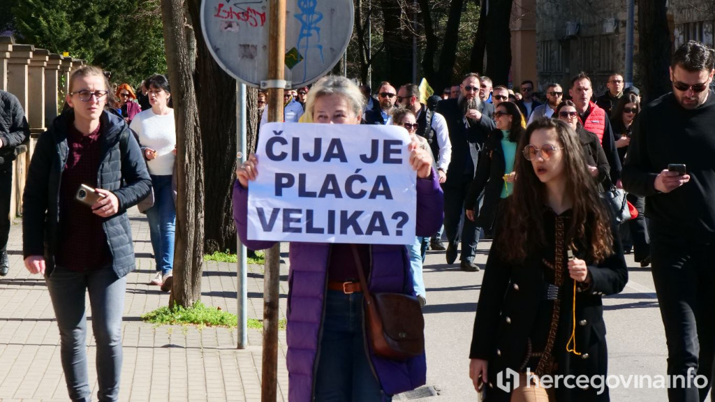 Prosvjed sindikata Mostar 20.02.2024