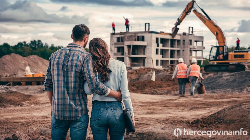 Mladi par izgradnja stana