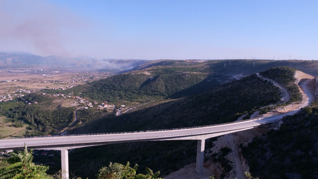 Južna zaobilaznica Mostar, požar u Jasenici