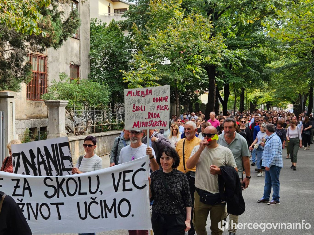 Prosvjed srednjih škola i Sveučilišta u Mostaru