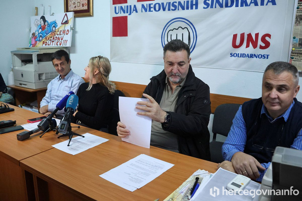 Press sindikata prosvjetnih djelatnika u Mostaru