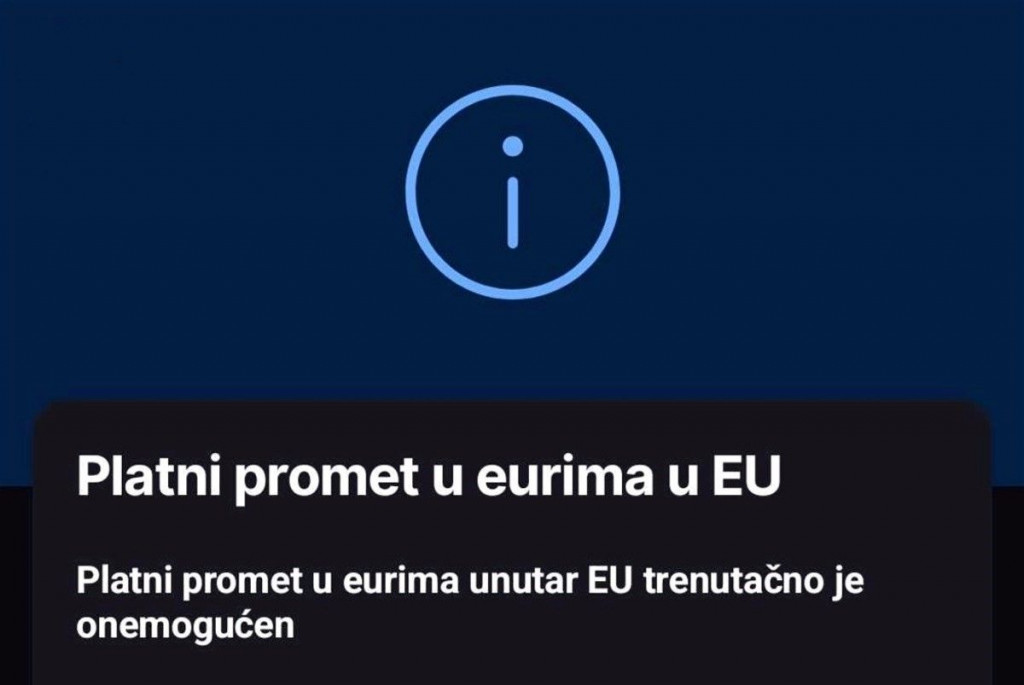 Srušio se platni promet u eurima