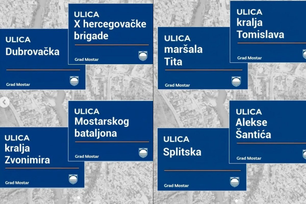 ulične ploče Mostar