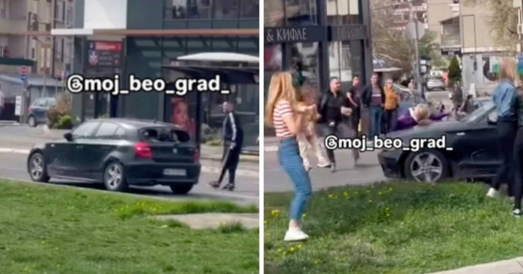 Zabio se autom među prosvjednike Beograd