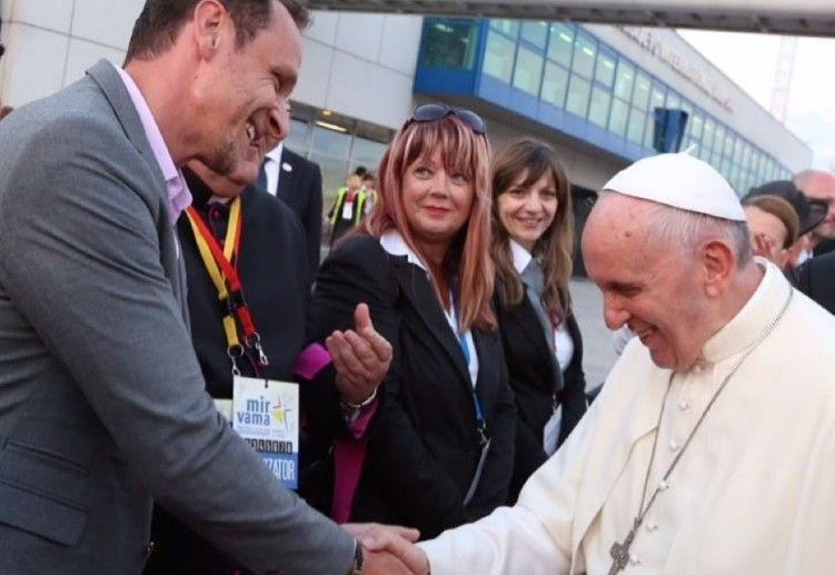 Enis Bešlagić i Papa Franjo