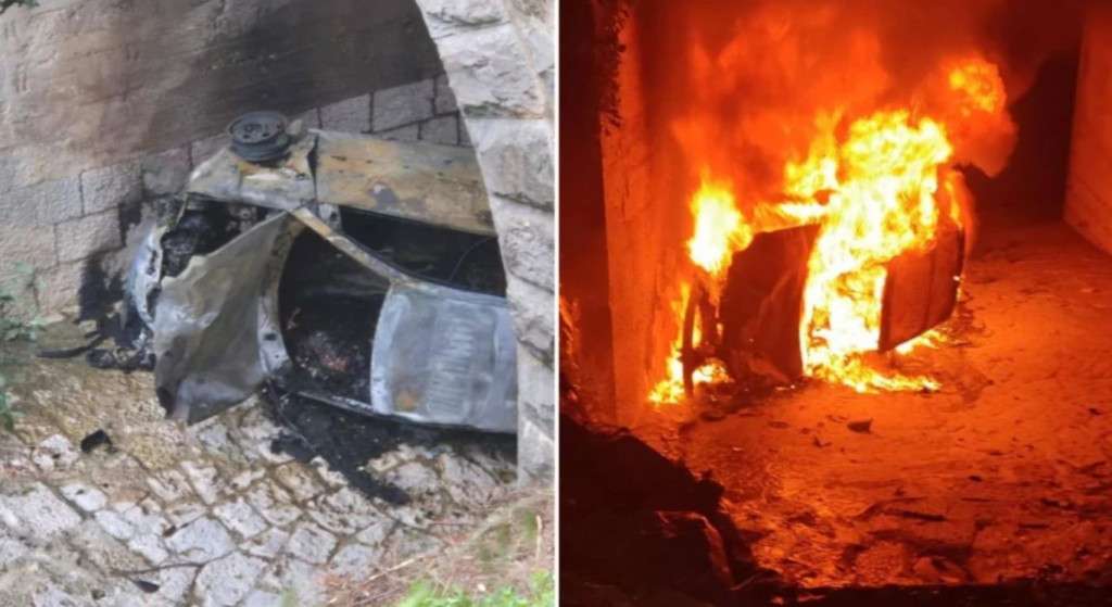 Kod Makarske se zapalilo vozilo