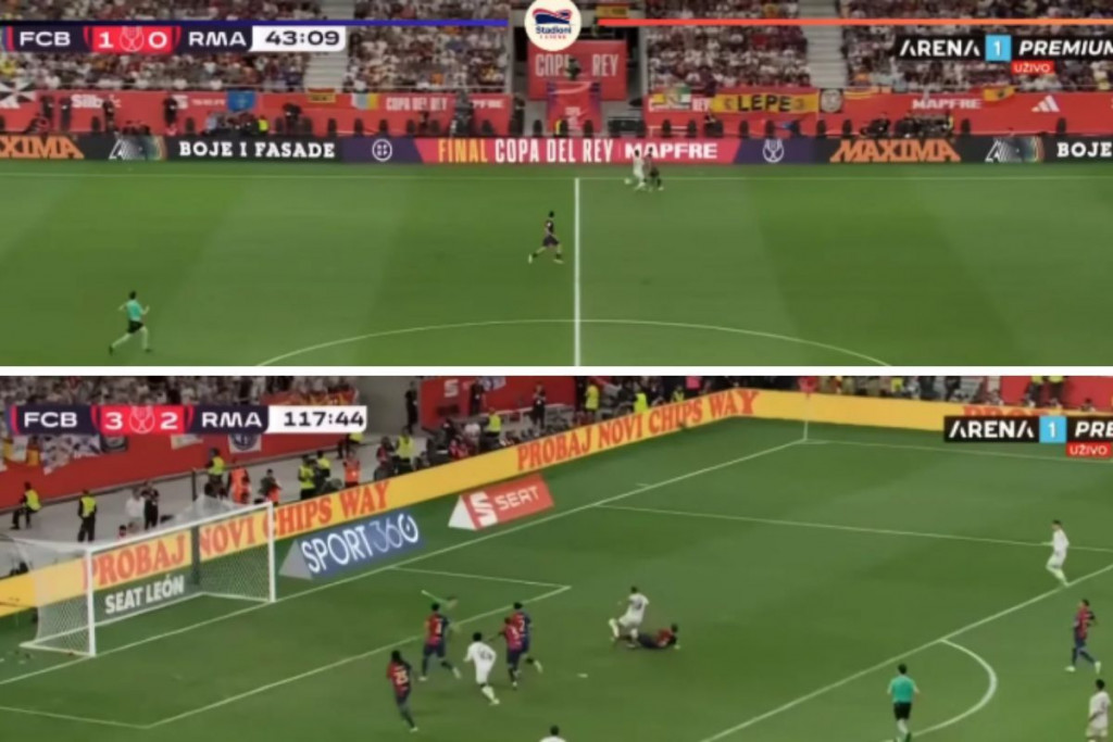 Reklame na utakmici Barcelona Real